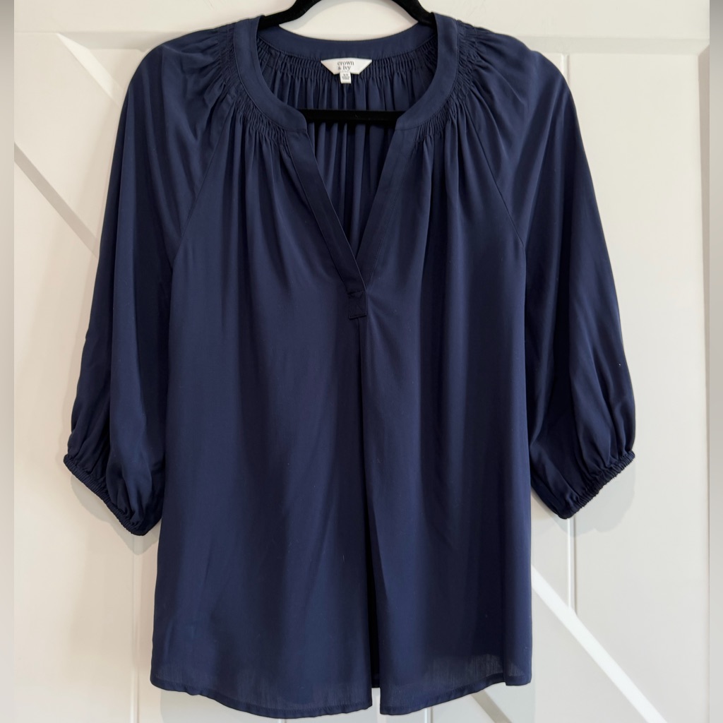 Crown  Ivy Navy Blue Blouse